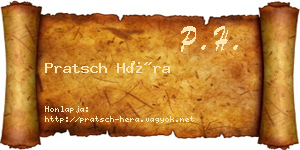Pratsch Héra névjegykártya